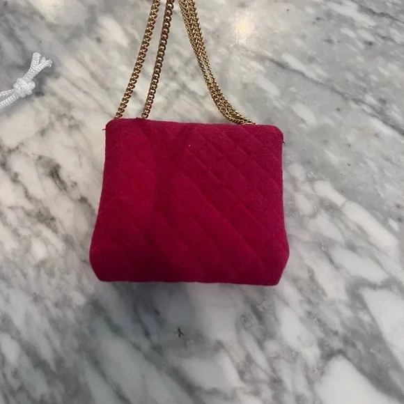Chanel  Quilted Red Nano Flap Mini Micro Chain Bag - VINTAGE AUTHENTICATED - Picture 9 of 9